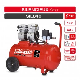 Compresseur 100L silencieux SIL1003